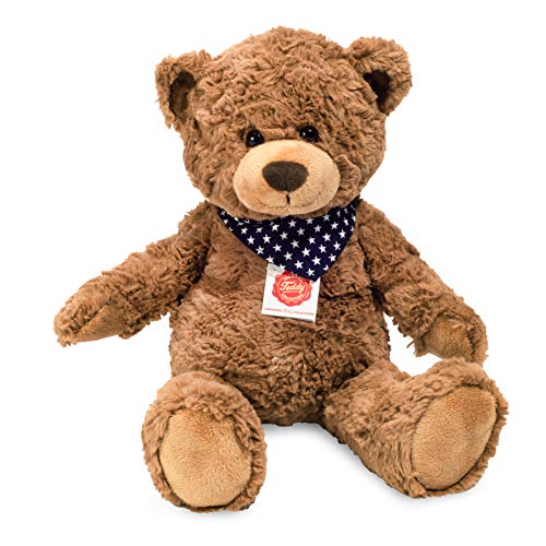 Teddy Hermann 91366 Oso de Peluche 38 cm, Peluche, mit Sternchen-Halstuch