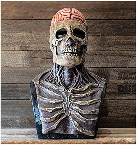 The Latest Skeleton Biochemical Mask for 2021, Halloween Masks for Adults Scary and Creepy Full Head Skull, Halloween Full Head Skull Mask with Moving Jaw, 3D Skeleton Helmet Scary Skull