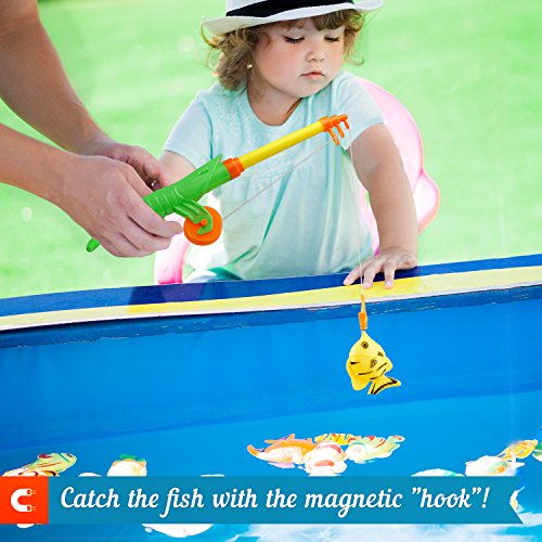 THE TWIDDLERS 39 Pcs Juego de Pesca Magnética - Piscina y Baño Juguetes para Niños