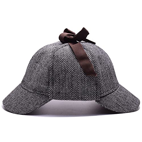 thematys Disfraz de Detective Sherlock Holmes Gorra de Cazador + Pipe + Lupa Carnaval y Cosplay - Talla única (Style 2)