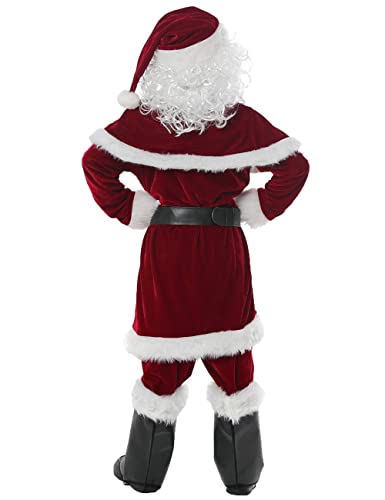 thematys Disfraz de Papá Noel para niños, 8 piezas, talla L