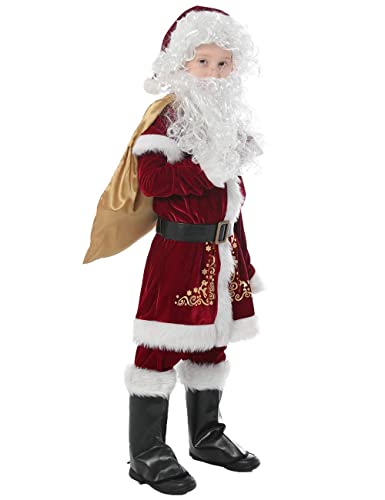 thematys Disfraz de Papá Noel para niños, 8 piezas, talla L