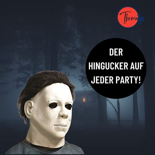 thematys® Juego de Disfraces de películas de Terror de Michael Myers con máscara y Cuchillo en 5 tamaños Diferentes Carnaval y la Noche de Brujas (S)