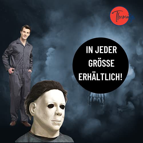 thematys® Juego de Disfraces de películas de Terror de Michael Myers con máscara y Cuchillo en 5 tamaños Diferentes Carnaval y la Noche de Brujas (S)