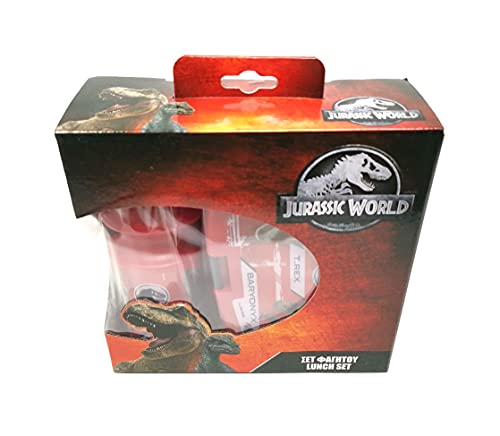 Theonoi Juego de fiambrera, fiambrera y botella, ideal como regalo (dinosaurios)