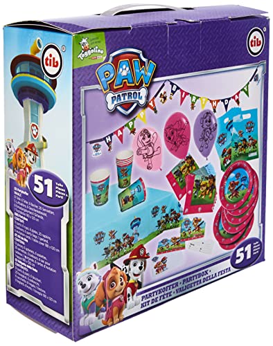 Tib Heyne- Paw Patrol Maletín de fiesta de la Patrulla Canina, Color rosa, talla única (tib_19719)