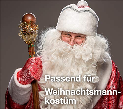 TK Gruppe Timo Klingler Gafas de Papá Noel Gafas de Nikolaus Gafas Nikolaus redondas para disfraz de Papá Noel, disfraz de Papá Noel - disfraz (1x)