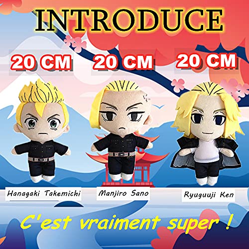 Tokyo Revengers Anime Plush Toy 20 cm Hanagaki Budo Peluche Peluche Plushie juguete Anime Peluche Regalo para niños amigos Navidad cumpleaños