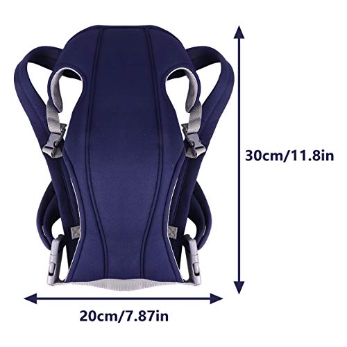 Tomaibaby Portabebés con Asiento de Cadera Asiento de Cadera Recién Nacido para Bebés Mochila de Seguridad Ajustable para Viajes Al Aire Libre de Verano Azul Oscuro