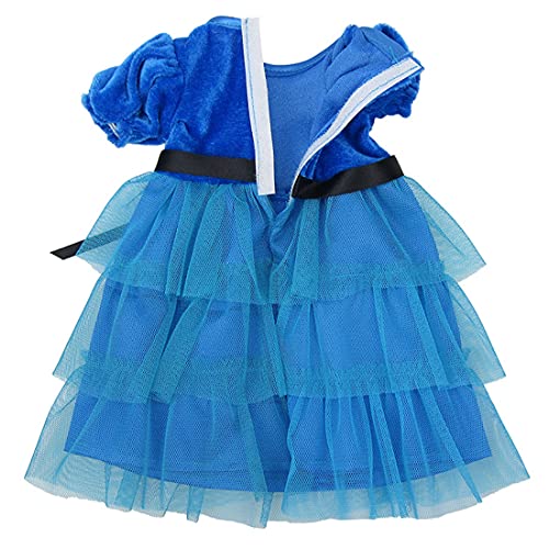 Tomicy Ropa de Muñecas Bebé，Juego de 2 Piezas de Ropa de Cumpleaños para Muñecas de 43 cm, Vestido y Zapatos Accesorios como Regalo para Girl Doll Muñeca（Azul）