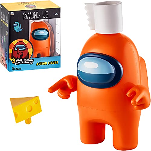 TOMY Figura Impostor Among Us Naranja, Juguete para niños y Adultos, Figura de colección Among Us de 8 a 10 Cm, Mini Juguete de colección Among Us, (E73435)