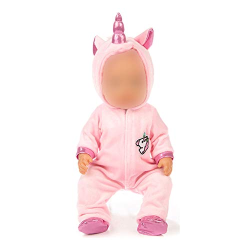 TOPofly Bebé Ropa de la muñeca, 18 Juegos Pulgadas muñecas Unicornio del Mono con los Zapatos, Traje de muñeca Accesorios niños Rosa