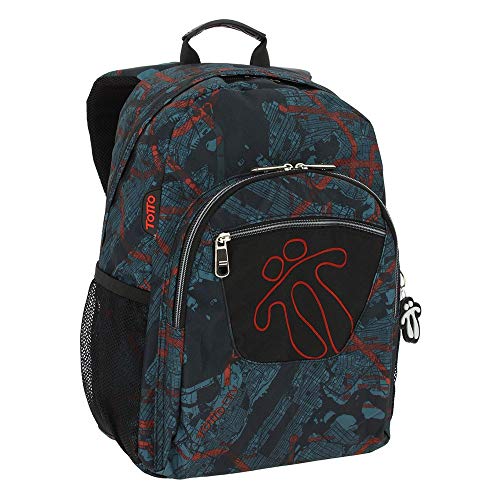 TOTTO MORRAL ACUARELES Mochila, Adultos Unisex, Multicolor (Multicolor), Talla Única