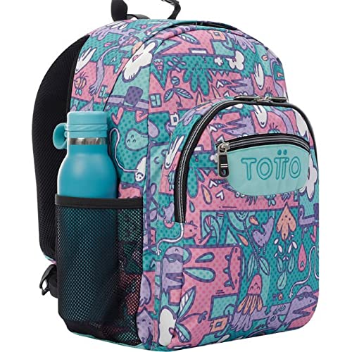 TOTTO Morral Acuareles Mochila, Adultos Unisex, Rosa (Rosa), Talla Única