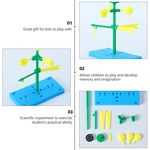 TOYANDONA Juguetes de La Estación Meteorológica para Niños DIY: 2 Sets Wind Vane Weather Lab Science Kit Educational Experiment Juguetes para Niños