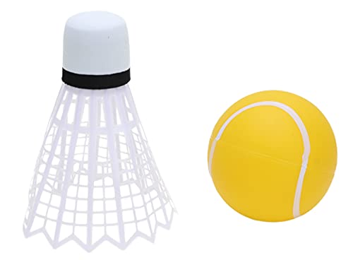 TOYLAND Juego de Tenis y bádminton de 65 cm - 2 Raquetas Gigantes con Volante Gigante y Pelota de Tenis Gigante