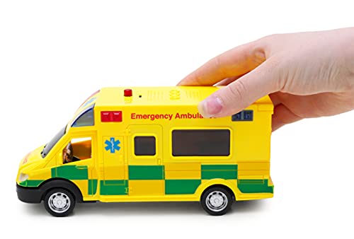 Toyland® Juguete de ambulancia de emergencia 1:40 - Vehículo de juguete - Con luz y sonido - A partir de 3 años