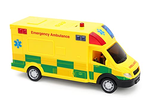 Toyland® Juguete de ambulancia de emergencia 1:40 - Vehículo de juguete - Con luz y sonido - A partir de 3 años