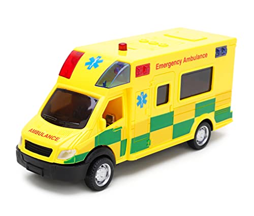 Toyland® Juguete de ambulancia de emergencia 1:40 - Vehículo de juguete - Con luz y sonido - A partir de 3 años