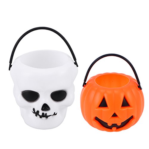 Toyvian Cubos de Dulces de Halloween Calavera de Calabaza Estilo Niños Truco o Trato Bolsas de Dulces 24 Piezas