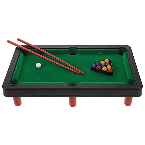 Toyvian Mini Mesa de Billar Mesa de Juguete Mini Billiard Juego con 2 Palos 11 Bolas Juguete de La Inteligencia de Billar para El Hogar para Niños 14 X 8 X 2. 3 Pulgadas