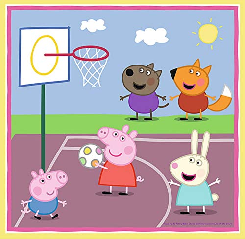 Trefl 34813 - Puzzle 3 en 1 "Peppa Pig Playing at School