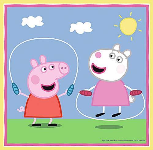 Trefl 34813 - Puzzle 3 en 1 "Peppa Pig Playing at School