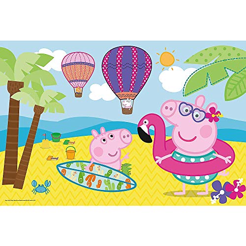 Trefl Wutz macht Ferien, Peppa Pig 24 Maxiteile, für Kinder AB 3 Jahren Puzzels, Color Coloreado (WPU-14293-01-010-01)