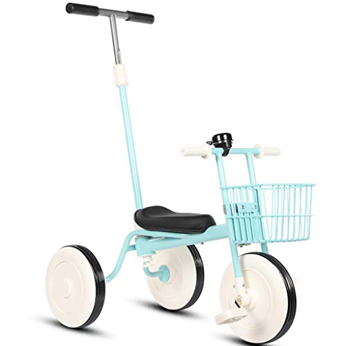 Triciclo Infantil Multifunción Bicicleta Niños Bicicleta Asiento Giratorio Cochecito De Bebé Paraguas Carrito Tres Ruedas Cochecito Trike 1-6 Años,Azul