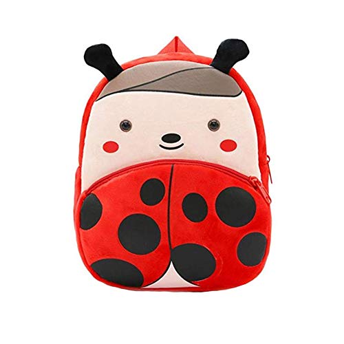 TrifyCore Lindo, niños, niño Mochila los Animales de Peluche de Dibujos Animados Mariquita Mochila Mini Escuela de Bolsa para niños Edad 2-4 Años de Edad