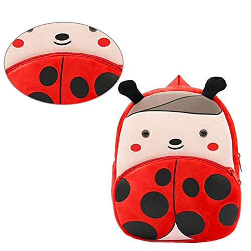 TrifyCore Lindo, niños, niño Mochila los Animales de Peluche de Dibujos Animados Mariquita Mochila Mini Escuela de Bolsa para niños Edad 2-4 Años de Edad