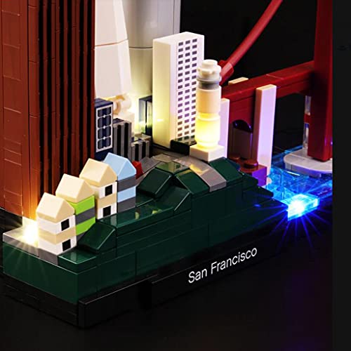 TWapRE Kit De Luces LED para El Modelo De Bloques De Construcción De San Francisco, Juego De Iluminación De Juguetes De Bricolaje Compatible con Lego 21043 (No Incluye El Modelo Lego)