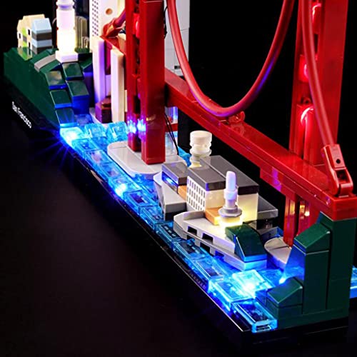 TWapRE Kit De Luces LED para El Modelo De Bloques De Construcción De San Francisco, Juego De Iluminación De Juguetes De Bricolaje Compatible con Lego 21043 (No Incluye El Modelo Lego)