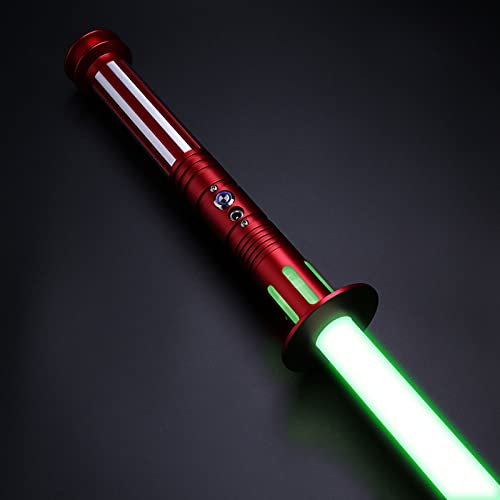 TXQ Lightsable Heavy Dueling Sables de luz para adultos Premium Aleación de aluminio Hilt FOC Light Saber RGB 11 Colores Cambiables 6 Sets Sound Font Force FX Lightsable (Azul)