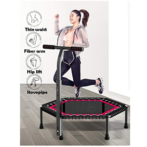 TXTC Mini Trampolín De 42 Pulgadas para Adultos, Trampolín Mini Trampolin Fitness con Barandilla para Niños Y Adultos, Camas Elastica Interior/Jardín/Entrenamiento, MAX Cargar 440lbs