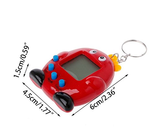 UChic - Juego de 2 piezas mini de plástico electrónico, máquina de juego virtual para mascotas, cibero, mascota, digital, tamagotchi, pingüino, juguete de mano, juego de regalo, color al azar