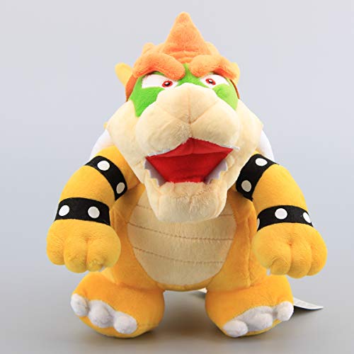 uiuoutoy Super Mario Bros Bowser King Koopa Bowser Jr Juguetes de peluche para muñecas de 25,4 cm, juego de 2 piezas