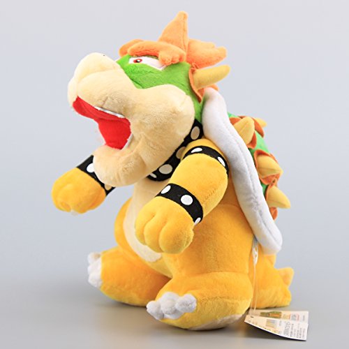 uiuoutoy Super Mario Bros Bowser King Koopa Bowser Jr Juguetes de peluche para muñecas de 25,4 cm, juego de 2 piezas