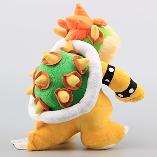 uiuoutoy Super Mario Bros Bowser King Koopa Bowser Jr Juguetes de peluche para muñecas de 25,4 cm, juego de 2 piezas