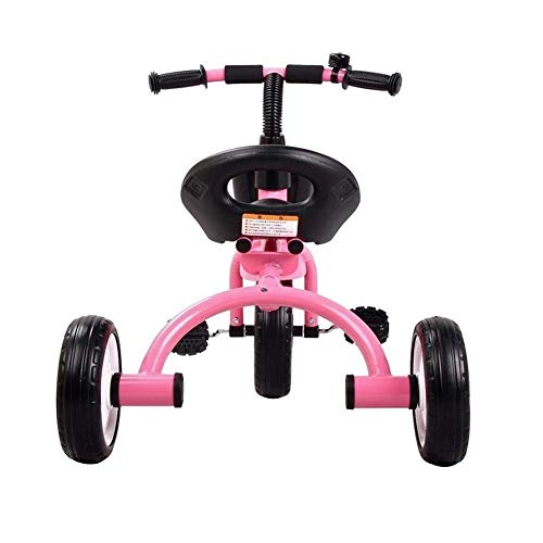 UKUOFL Pedal para niños, Walker Balance Bike Asiento portátil para automóvil de para bebés portátil para niños con Campana La Mejor opción para Regalos de cumpleaños (Color: Pink) Happy House