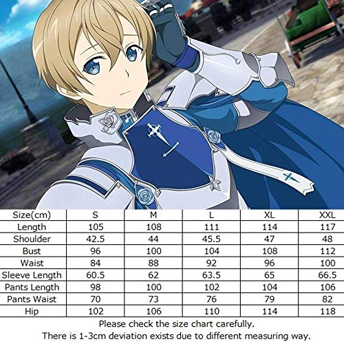 ULLAA Anime Sword Art Online   Eugeo · Síntesis · Treinta y Dos Disfraces de Halloween Carnaval Cosplay Traje Diario Uniforme Trajes