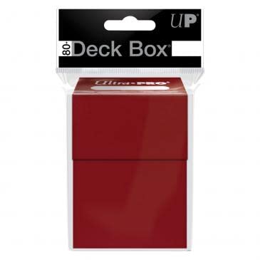 Ultra Pro Solid Red Deck Box, Adultos Unisex, Carta Standard