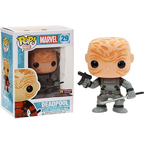 Unmasked Deadpool [Traje X-Force] (Exclusivo PX): Deadpool x Funko POP! Figura de vinilo Marvel y 1 paquete protector gráfico de plástico PET [#029 / 03260 - B]