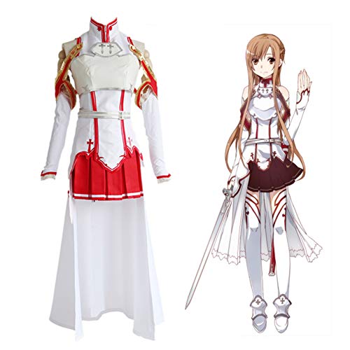 Updayday Yuuki Asuna Cosplay Disfraz Anime Sword Art Online Cosplay Disfraz Halloween Carnaval Fiesta Cosplay Trajes con Accesorios