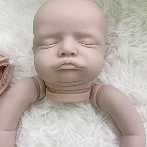 U&S Reborn Dolls Kit, 20 pulgadas 560G Sin Pintar Silicona Vinilo Reborn Kits de Muñeca con Cuerpo de Tela, Dormir en Blanco Reborn Kits Molde Muñecas Bebé Accesorios