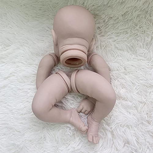 U&S Reborn Dolls Kit, 20 pulgadas 560G Sin Pintar Silicona Vinilo Reborn Kits de Muñeca con Cuerpo de Tela, Dormir en Blanco Reborn Kits Molde Muñecas Bebé Accesorios