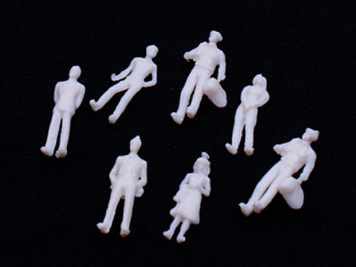 Uteruik 100pcs Figuras 1:100 Escalado Modelos Tren Construyendo Personas para Diseño