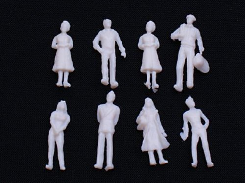 Uteruik 100pcs Figuras 1:100 Escalado Modelos Tren Construyendo Personas para Diseño