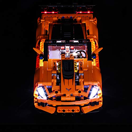 UUK Juego de Luces para Lego 42093, Kit de iluminación Compatible con el Modelo de Bloques de construcción Chevrolet Corvette ZR1, para Regalo de cumpleaños para niños (no Incluye el Modelo)