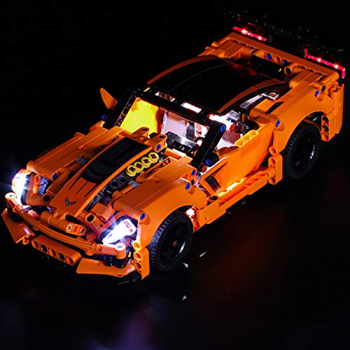 UUK Juego de Luces para Lego 42093, Kit de iluminación Compatible con el Modelo de Bloques de construcción Chevrolet Corvette ZR1, para Regalo de cumpleaños para niños (no Incluye el Modelo)